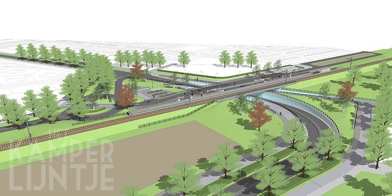 3a. Toekomstig station Zwolle Stadshagen met Belvederetunnel en Rozentunnel (Buro MA.AN)