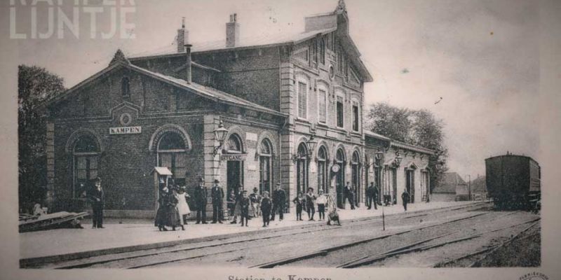 1b. Kampen ca. 1900, wachtende passagiers bij het eerste NCS-station