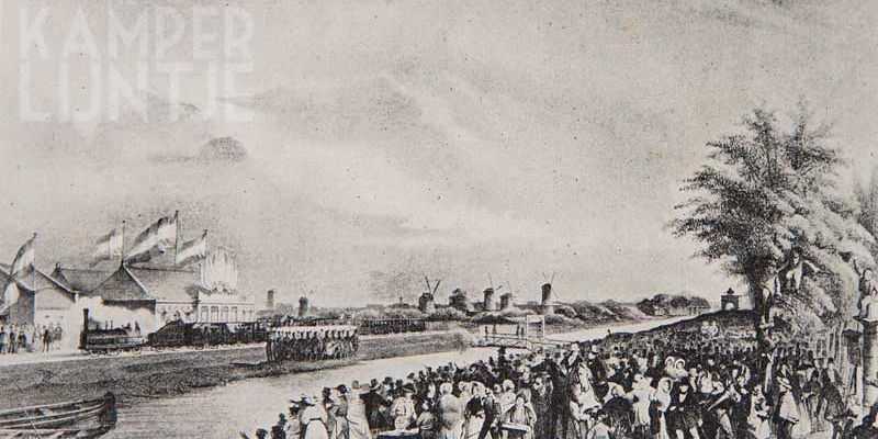1a. Amsterdam 20 september 1839, vertrek van eerste stoomtrein in Nederland langs Haarlemmer Trekvaart