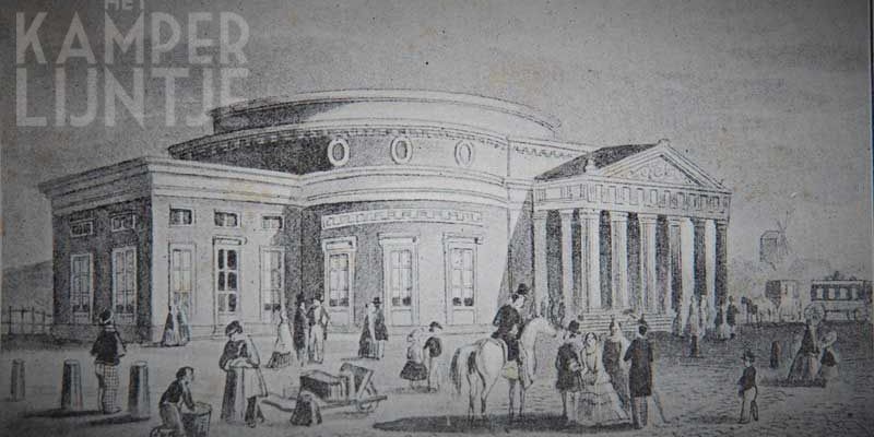 2b. Het in 1842 geopende station Willemspoort in Amsterdam dat het noodstation d’Een Honderd Roe verving