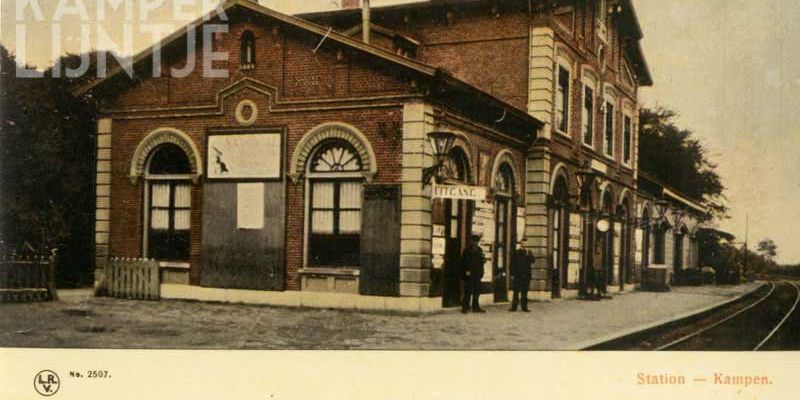 2c. Station Kampen in kleur, omstreeks 1900