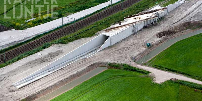 2j. Zwolle, juli 2009, bouw flyover kruising Hanzelijn met Veluwelijn richting Amersfoort