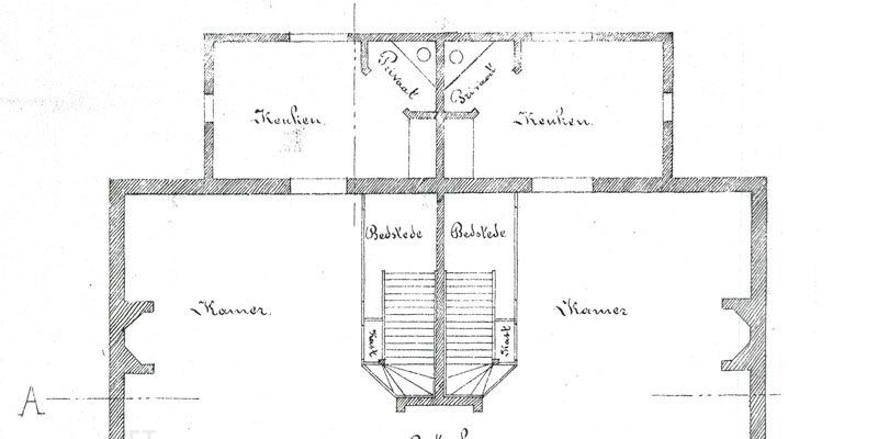 3. Zwolle Veerallee: tekening bouw brugwachterswoning 1875-1876
