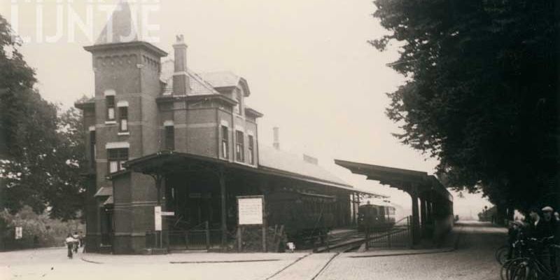 4c. Kampen ca. 1930, station met motorrijtuig en wagon