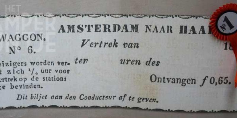 4e. Een derde klasse (Wagon) kaartje Amsterdam – Haarlem