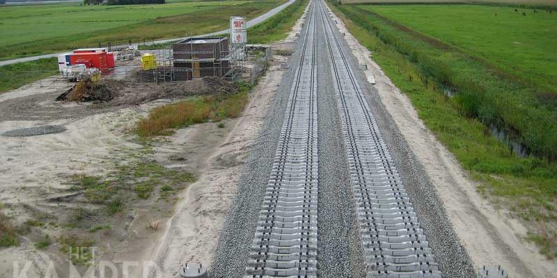 6n. Kampen 2 september 2010, de bielzen zijn gelegd, het wachten is op de rails