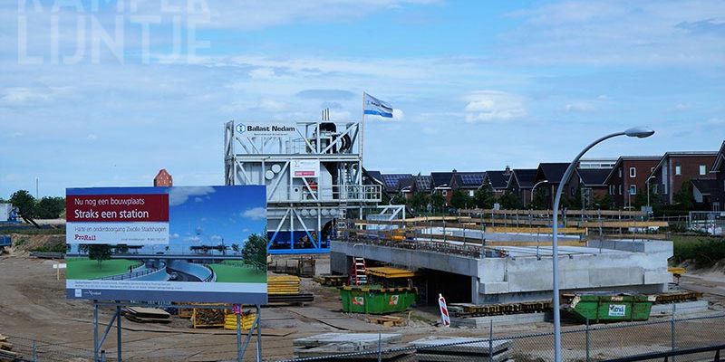 3t. Zwolle 5 juni 2017,  het op 30 mei gestorte bovendek voor de tunnel (foto Kasper Haar)