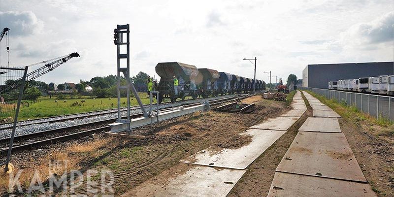 25m. Kampen 23 juni 2017, grindwagens op het hoofdspoor (foto Kasper Haar)