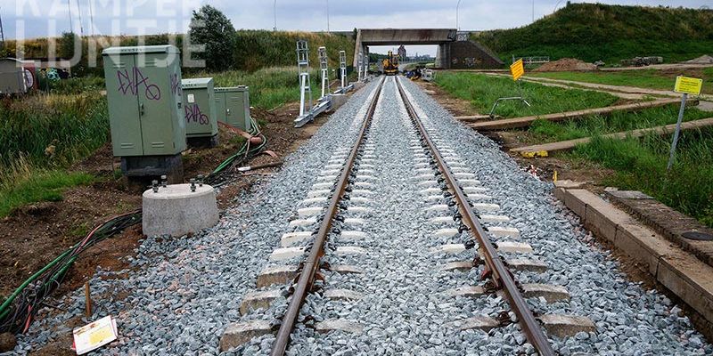 30m. Zwolle Scholtensteeg 16 juli 2017, het nieuw gelegde spoor (foto Kasper Haar)