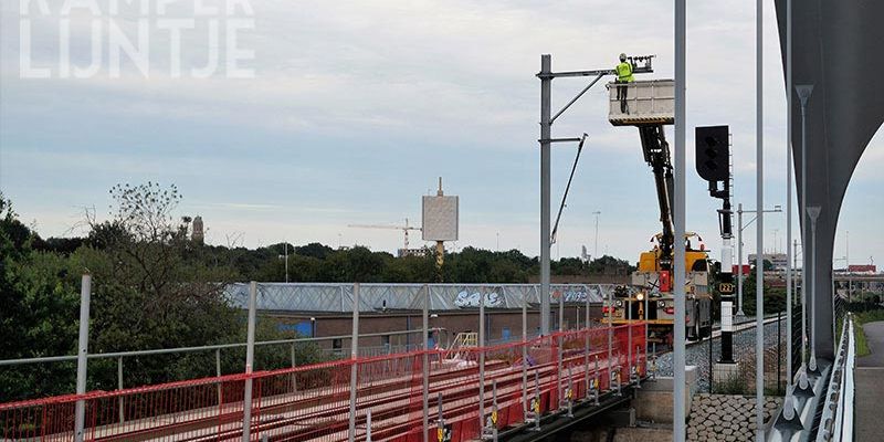 35s. Zwolle 26 juli 2017, werkzaamheden op spoorbrug Blaloweg (foto K. Haar)