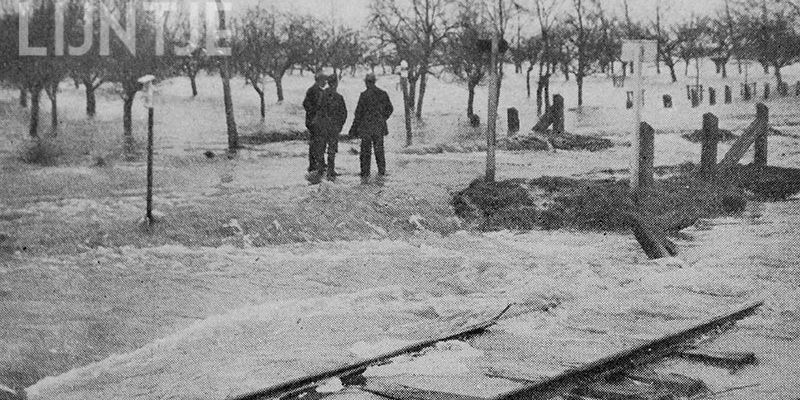 4. Zalk januari 1926, overstroming vernielt spoorlijn
