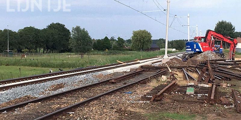 33m. Kampen 19 juli 2017, het laatste stuk rail moet nog gelegd worden (foto Kasper Haar)