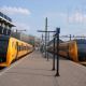 9. Zwolle 27 maart 2014, rechts NS 3403 + 3410 en links de opvolger van de  NS 3403 de NS 3449 (foto E. Elenbaas)