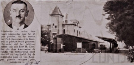 Kampen 1937, foto van J.A. Diender ter gelegenheid van zijn 25-jarig jubileum (foto Ons Erf)